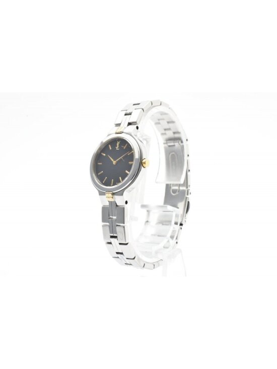 Saint Laurent Quartz Watch Black Dial Silver Gold main image 10